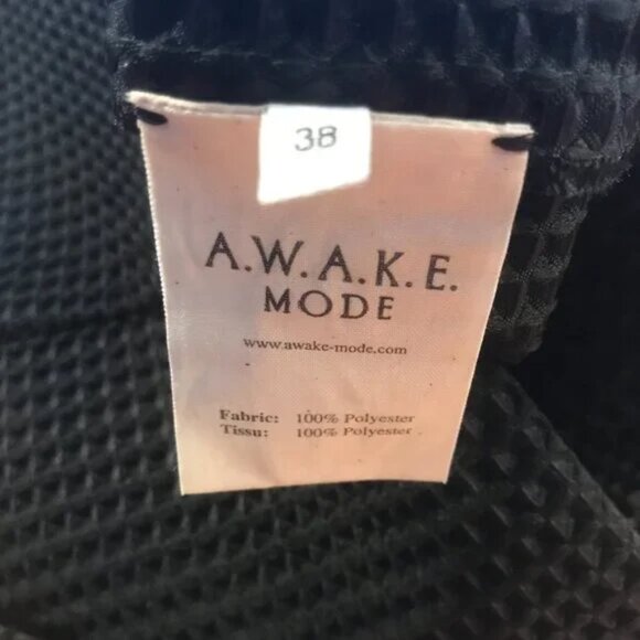 A.W.A.K.E. MODE Asymmetric Slit-Detailed Waffle Knit Pants Size 6 - Picture 12 of 15